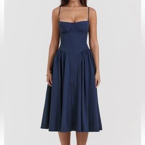 VIVIENNA Diva Corset Sundress in Navy